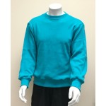 Mens Rib Crew Turquoise